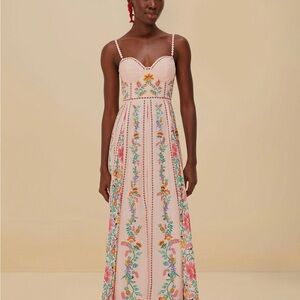 Pink Delicate Forest Maxi Dress